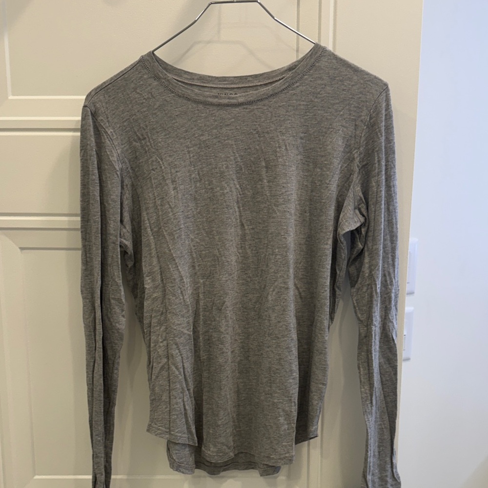 Vince Heather Gray Cotton Blend Top